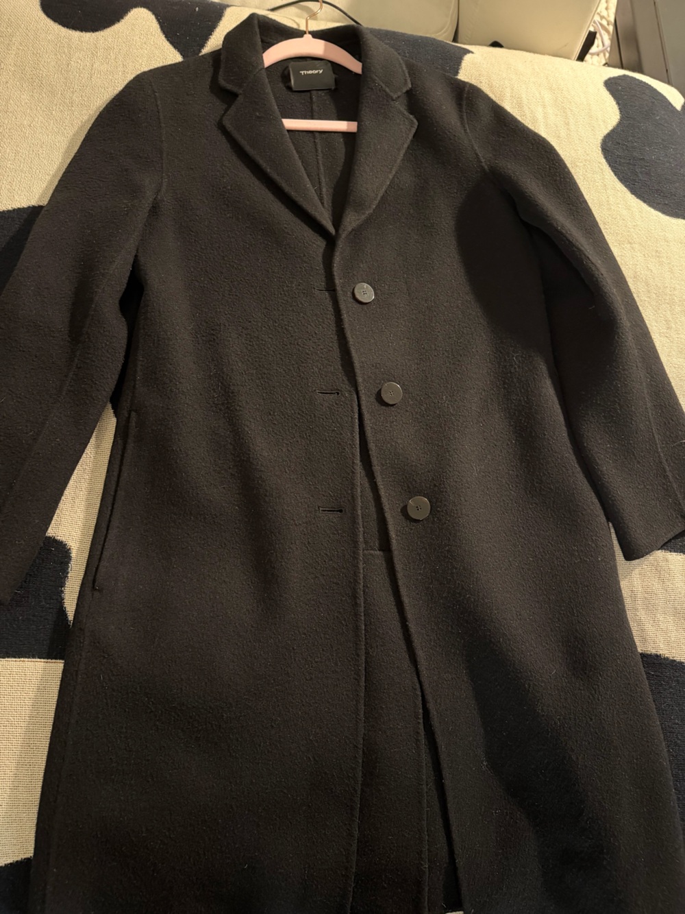 Theory New Divide Luxe Wool & Cashmere Coat Size 00